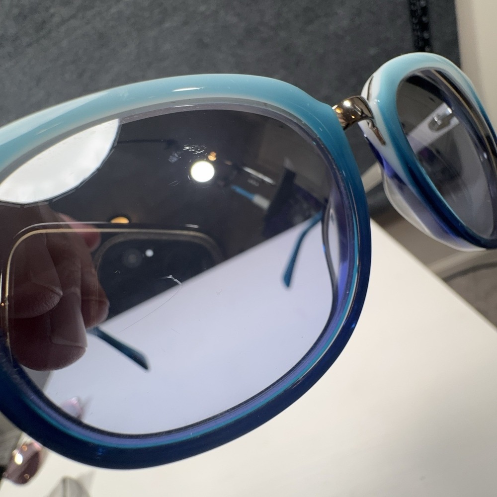 Emilio Pucci EP 186W Blue Gradient Sunglasses Italy Designer Statement - Picture 8 of 12